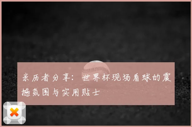 亲历者分享：世界杯现场看球的震撼氛围与实用贴士
